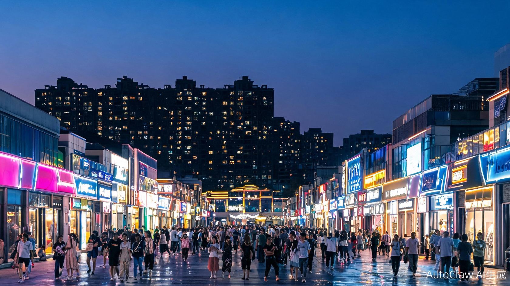 城市商圈夜景